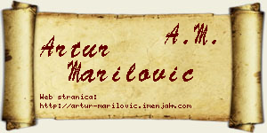 Artur Marilović vizit kartica